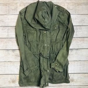 Talula Military Style Utility Hooded Jacket
